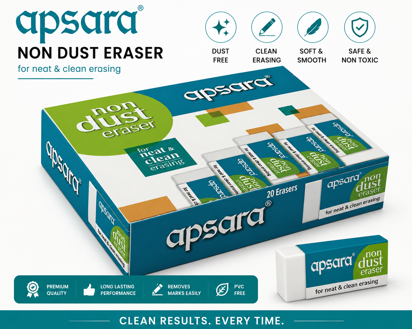 APSARA ERASER NON DUST