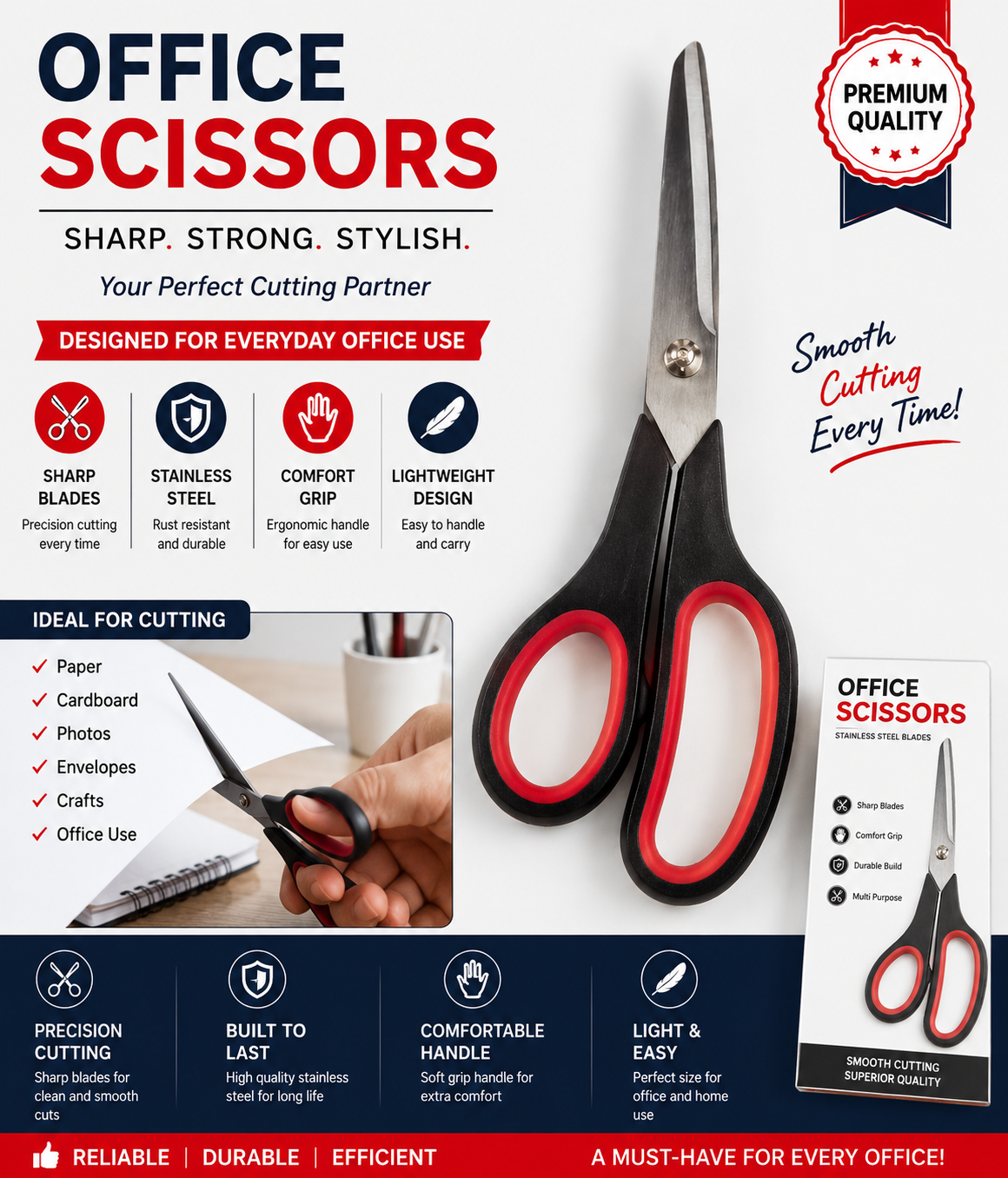 STEEL SCISSORS WITH PLASTIC  AND RUBBER HANDAL