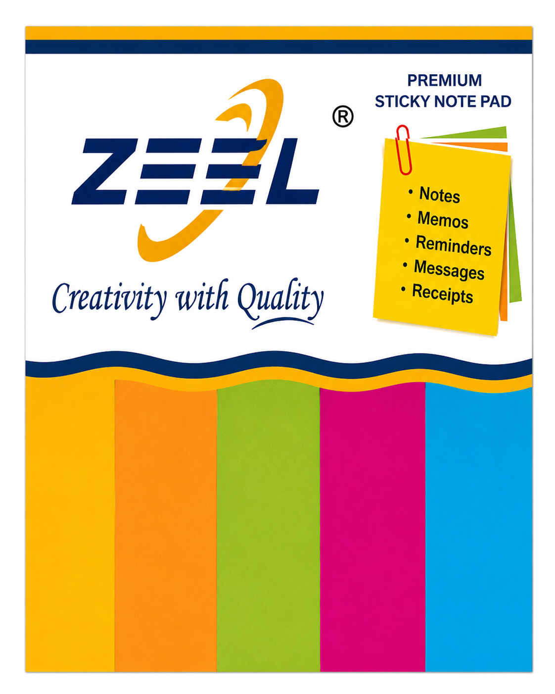 STICKY NOTE PAD- POST IT PAD  MULTICOLOUR